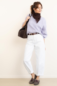 American Vintage |  Cotton sweater with logo Jitbay | purple | Picture 3