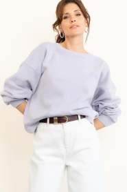 American Vintage |  Cotton sweater with logo Jitbay | purple | Picture 4