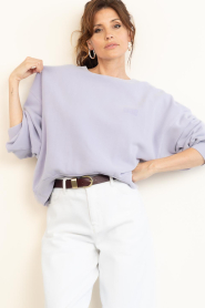 American Vintage |  Cotton sweater with logo Jitbay | purple | Picture 5