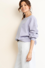 American Vintage |  Cotton sweater with logo Jitbay | purple | Picture 7