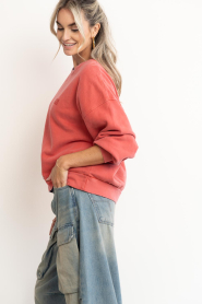 American Vintage |  Cotton sweater with logo Jitbay | red | Picture 6