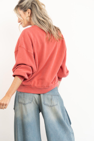 American Vintage |  Cotton sweater with logo Jitbay | red | Picture 7