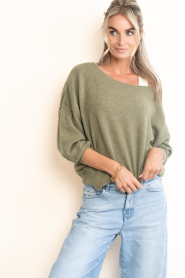 American Vintage :  Soft knitted sweater Damsville | green - img4