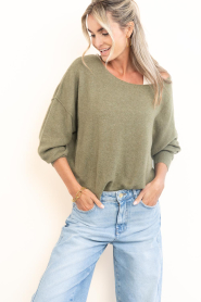 American Vintage :  Soft knitted sweater Damsville | green - img5