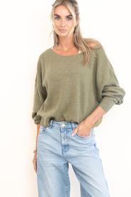American Vintage :  Soft knitted sweater Damsville | green - img6