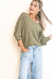 American Vintage :  Soft knitted sweater Damsville | green - img2