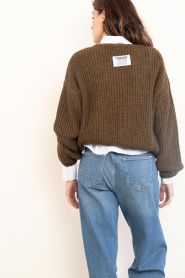 American Vintage |  Soft knitted sweater Cyrow | brown | Picture 7