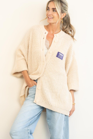 American Vintage |  Oversized knitted cardigan Cyrow | beige | Picture 5