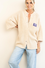 American Vintage |  Oversized knitted cardigan Cyrow | beige | Picture 6