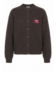 American Vintage |  Oversized knitted cardigan | brown | Picture 1