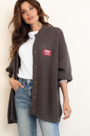 American Vintage |  Oversized knitted cardigan | brown | Picture 6