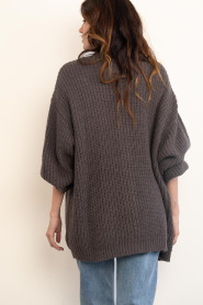 American Vintage |  Oversized knitted cardigan | brown | Picture 7