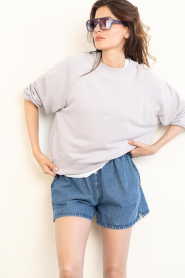 American Vintage :  Zachte sweater Atubay | purple  - img4