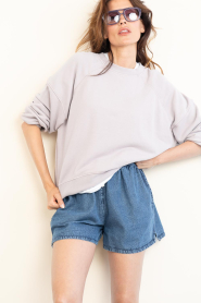 American Vintage :  Zachte sweater Atubay | purple  - img5