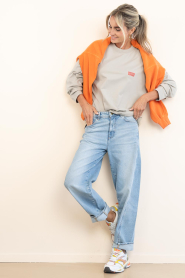 American Vintage |  Boxy fit longsleeve with logo Gix | grey | Picture 3