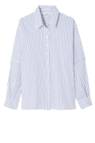 American Vintage |  Boxy striped blouse Nurway | blue | Picture 1