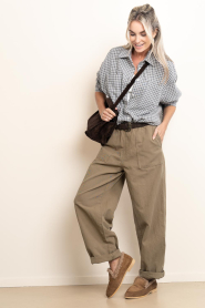 American Vintage |  Checked flannel blouse Hoxcity | grey | Picture 3