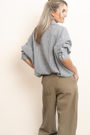 American Vintage |  Checked flannel blouse Hoxcity | grey | Picture 8