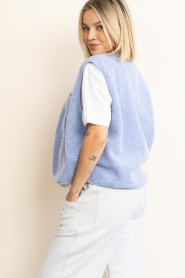 American Vintage |  Teddy gilet Hoktown | blue | Picture 6