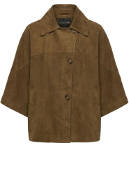 STUDIO AR |  Suède jacket Clara | green | Picture 1
