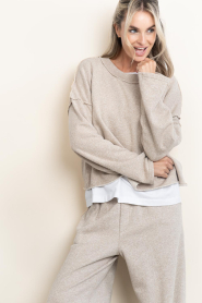 American Vintage |  Soft cropped sweater Dantown | beige | Picture 4