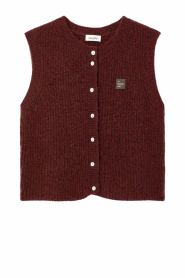 American Vintage |  Knitted gilet East | burgundy | Picture 1