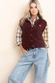 American Vintage |  Knitted gilet East | burgundy | Picture 2