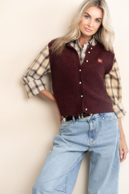 American Vintage |  Knitted gilet East | burgundy | Picture 4
