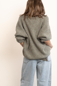 American Vintage |  Knitted oversized cardigan East | green | Picture 6