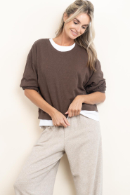 American Vintage |  Top with long sleeves Sonoma | brown | Picture 2