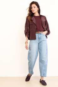 American Vintage |  Boxy t-shirt Fizvalley | burgundy | Picture 3