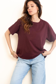 American Vintage |  Boxy t-shirt Fizvalley | burgundy | Picture 4