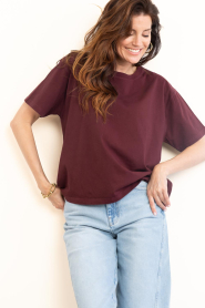 American Vintage |  Boxy t-shirt Fizvalley | burgundy | Picture 5