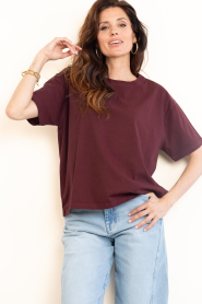 American Vintage |  Boxy t-shirt Fizvalley | burgundy | Picture 6