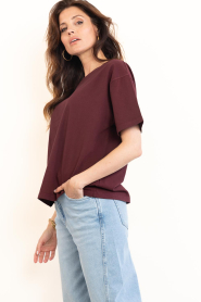 American Vintage |  Boxy t-shirt Fizvalley | burgundy | Picture 7