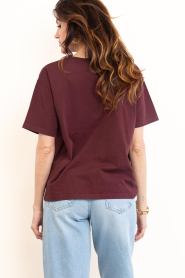 American Vintage |  Boxy t-shirt Fizvalley | burgundy | Picture 8