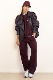 American Vintage |  Cotton jogging pants Atubay | burgundy | Picture 3