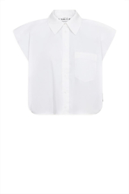 Haute L'Amitié | Sleeveless poplin blouse Dinnie |  white
