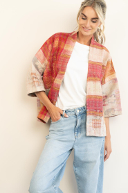 by-bar |  Antic woven jacket Classic| multi red | Picture 2