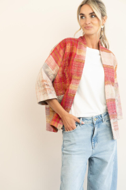 by-bar |  Antic woven jacket Classic| multi red | Picture 5