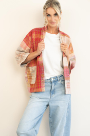 by-bar |  Antic woven jacket Classic| multi red | Picture 7