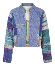 by-bar |  Antic woven jacket Blossom| multi purple | Picture 1