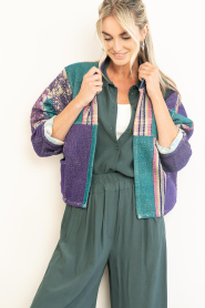 by-bar |  Antic woven jacket Blossom | multi dark green | Picture 5