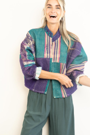 by-bar |  Antic woven jacket Blossom | multi dark green | Picture 6