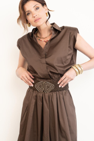 Little Soho |  Braided suède stretch belt Nicole  | Picture 6