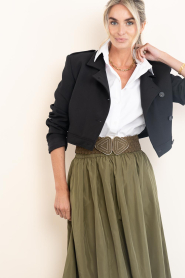 Little Soho |  Braided suède belt Nicole | green | Picture 2