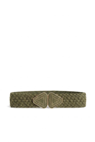 Little Soho |  Braided suède belt Nicole | green