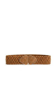 Little Soho |  Braided stretch belt Nicole | camel | Picture 1