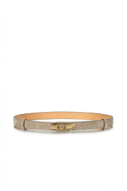 Little Soho |  Thin suede belt Mandy | taupe | Picture 1
