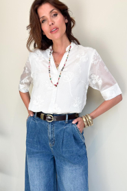 Co'Couture |  Blouse with embroidery Vivian | natural | Picture 2